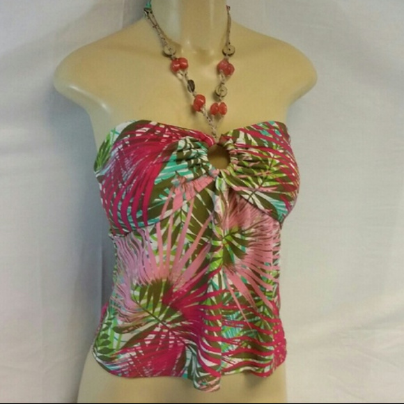Tops - Beaded Rope Necktie Halter Top, size XLarge